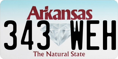 AR license plate 343WEH