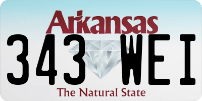 AR license plate 343WEI