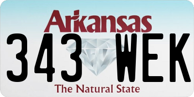 AR license plate 343WEK