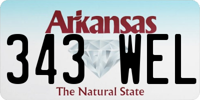 AR license plate 343WEL