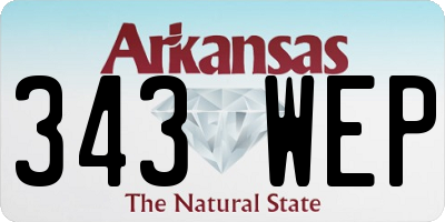 AR license plate 343WEP