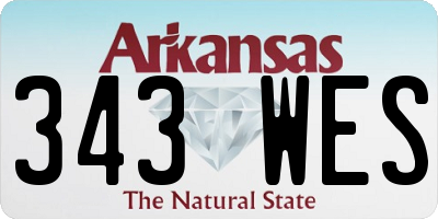 AR license plate 343WES