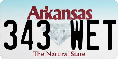 AR license plate 343WET