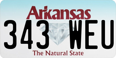 AR license plate 343WEU