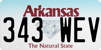 AR license plate 343WEV