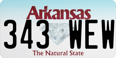 AR license plate 343WEW