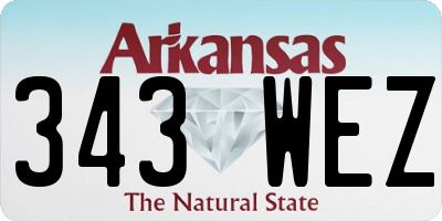AR license plate 343WEZ