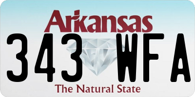 AR license plate 343WFA