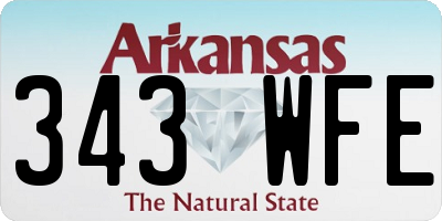 AR license plate 343WFE