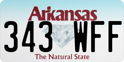 AR license plate 343WFF