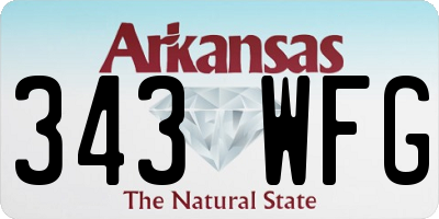 AR license plate 343WFG