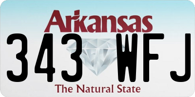 AR license plate 343WFJ