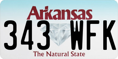 AR license plate 343WFK