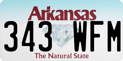 AR license plate 343WFM
