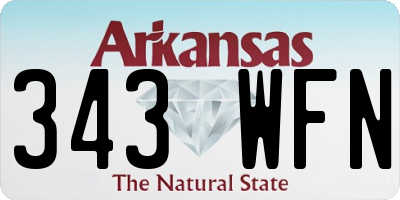 AR license plate 343WFN