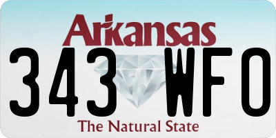 AR license plate 343WFO