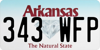 AR license plate 343WFP