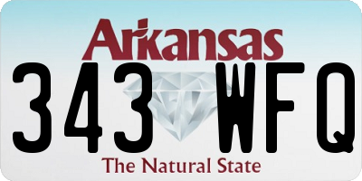 AR license plate 343WFQ