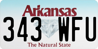 AR license plate 343WFU