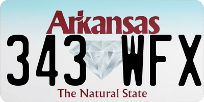 AR license plate 343WFX
