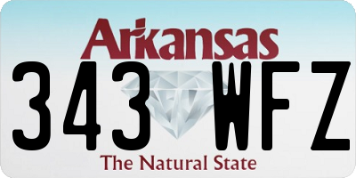 AR license plate 343WFZ