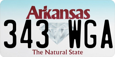 AR license plate 343WGA