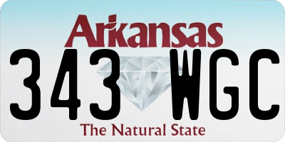 AR license plate 343WGC