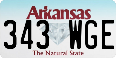 AR license plate 343WGE
