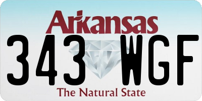 AR license plate 343WGF