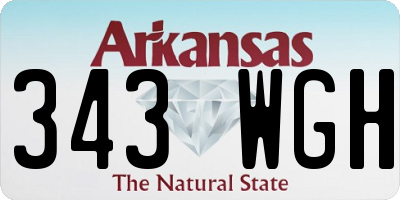 AR license plate 343WGH