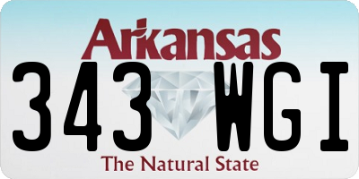 AR license plate 343WGI