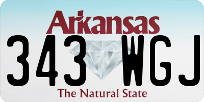 AR license plate 343WGJ