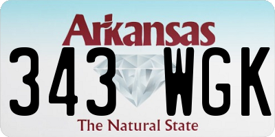 AR license plate 343WGK