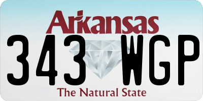 AR license plate 343WGP