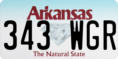 AR license plate 343WGR