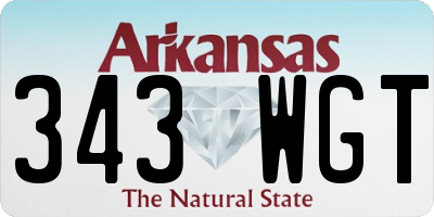 AR license plate 343WGT
