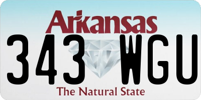 AR license plate 343WGU