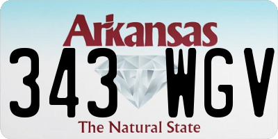 AR license plate 343WGV
