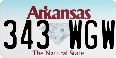 AR license plate 343WGW