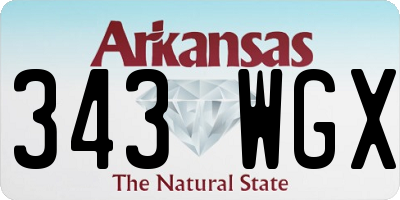 AR license plate 343WGX