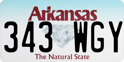AR license plate 343WGY