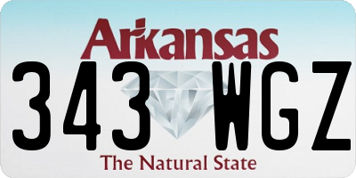 AR license plate 343WGZ