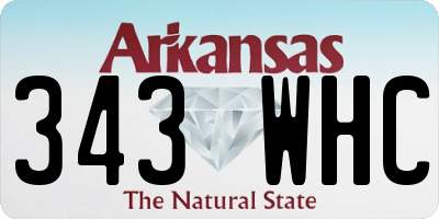 AR license plate 343WHC