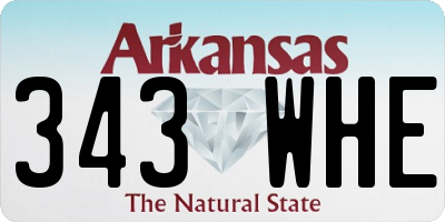 AR license plate 343WHE