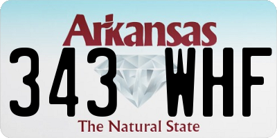 AR license plate 343WHF