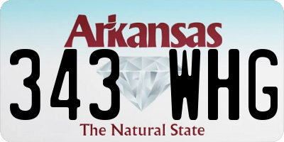 AR license plate 343WHG