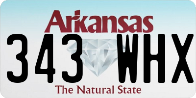 AR license plate 343WHX