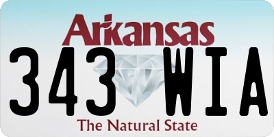 AR license plate 343WIA