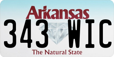 AR license plate 343WIC