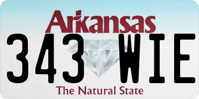 AR license plate 343WIE